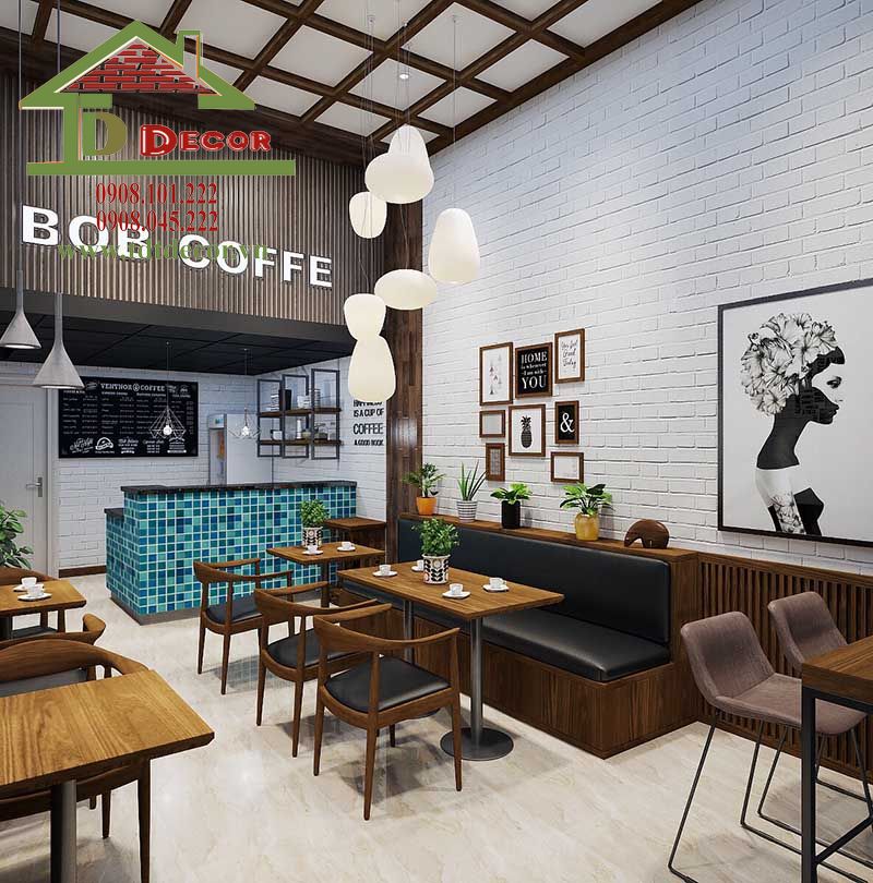 Thiết kế thi công quán cafe anh Phúc tại Tân Bình
