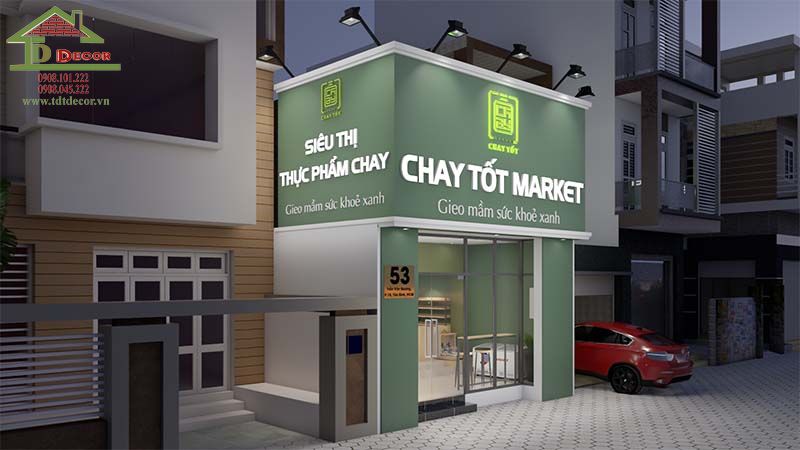 Thiết kế siêu thị mini Chay Tốt quận Tân Phú
