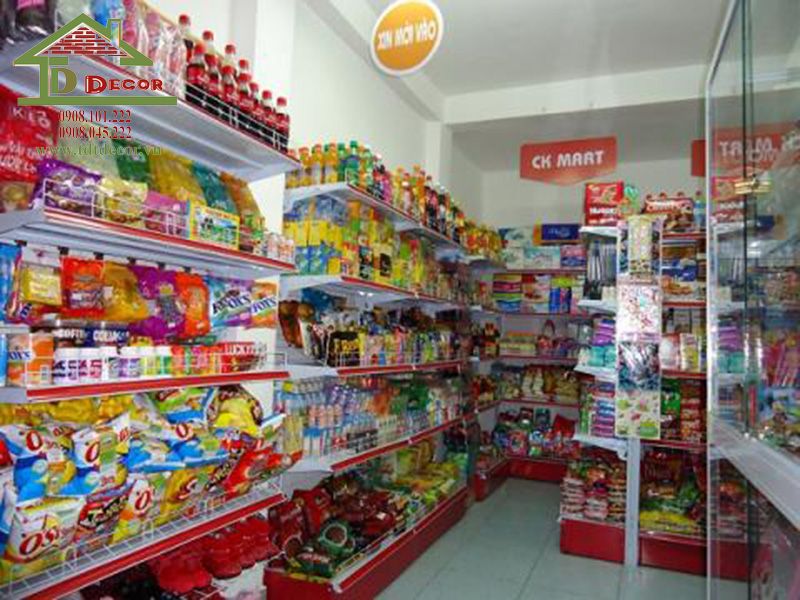 cách bày trí cửa hàng tạp hoá