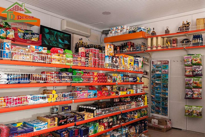 cách bày trí cửa hàng tạp hoá