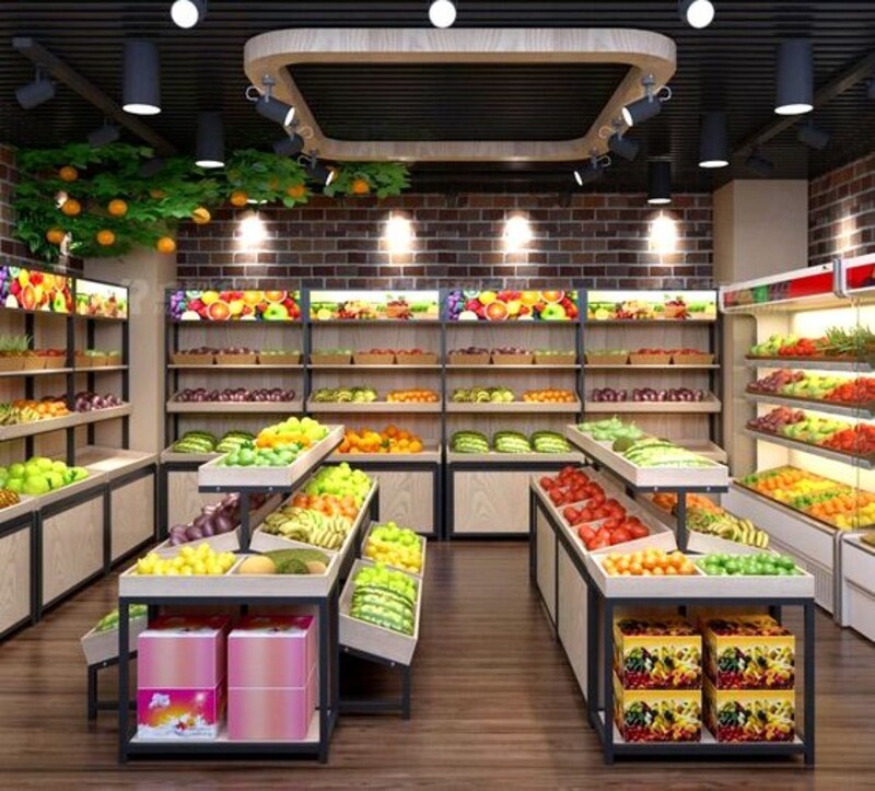 thiết kế cửa hàng trái cây