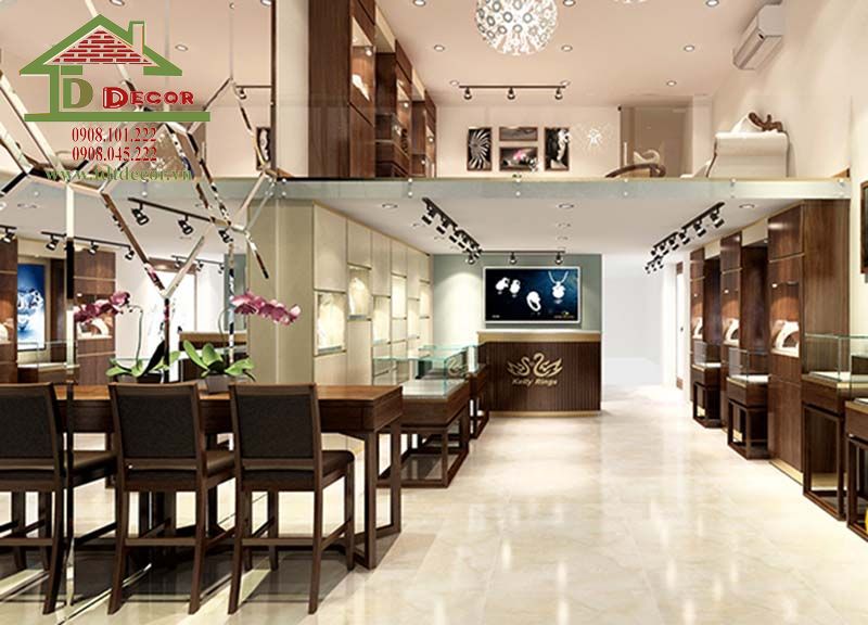 Thiết kế cửa hàng trang sức 