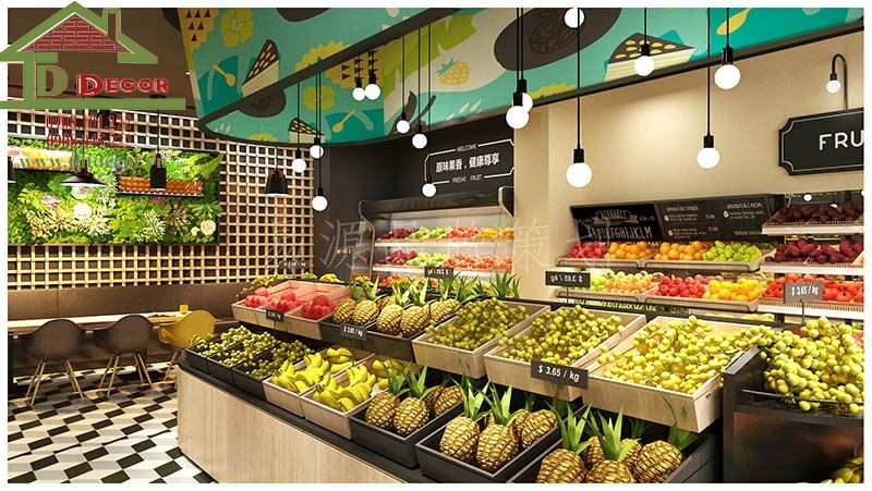 thiết kế cửa hàng trái cây