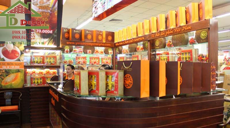 thiết kế cửa hàng yến sào