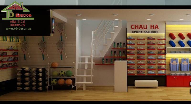 Thiết kế cửa hàng thể thao 
