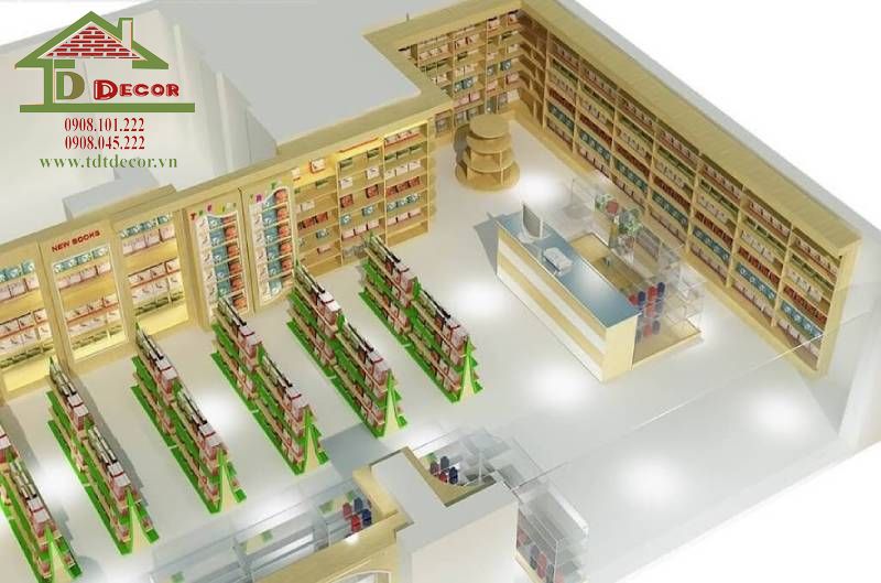 thiết kế nhà sách