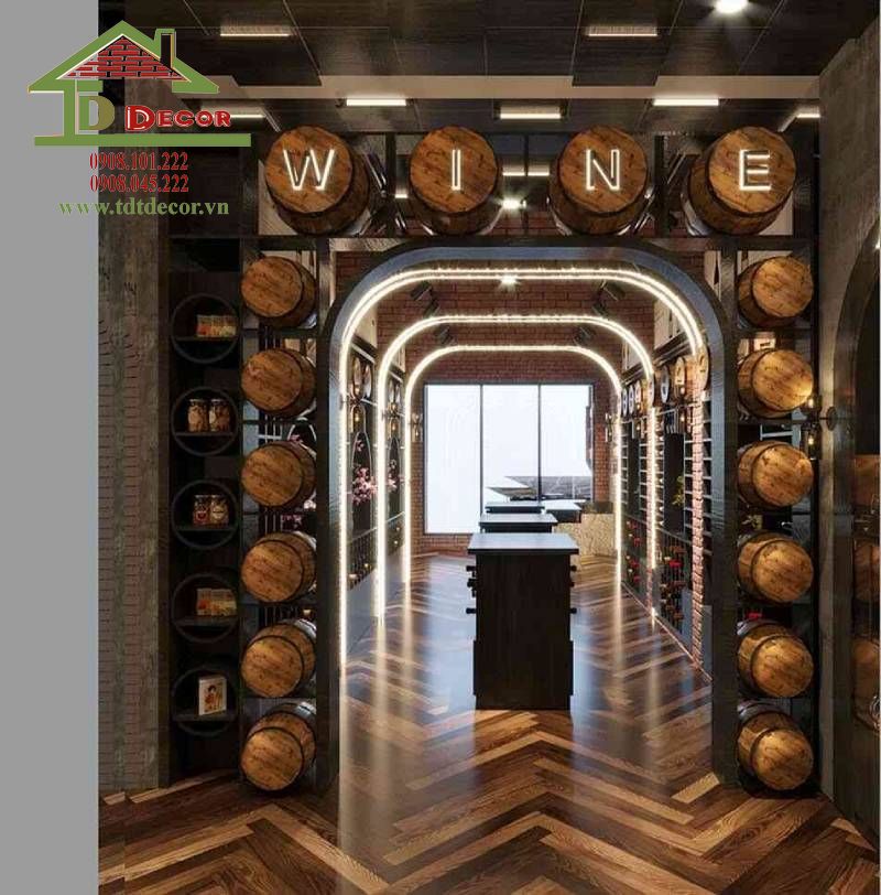 Thiết kế shop rượu 