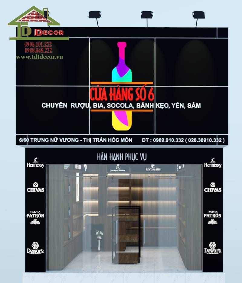 Thiết kế shop rượu 