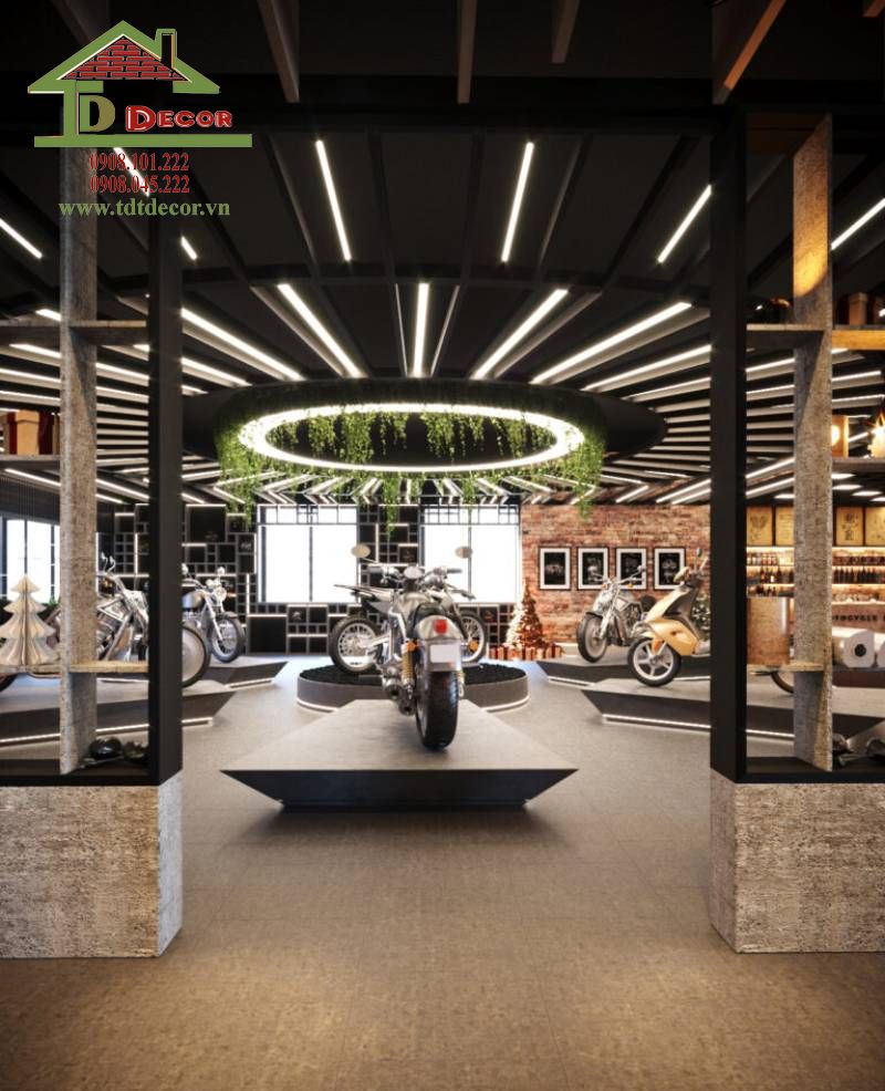 thiết kế showroom xe máy 
