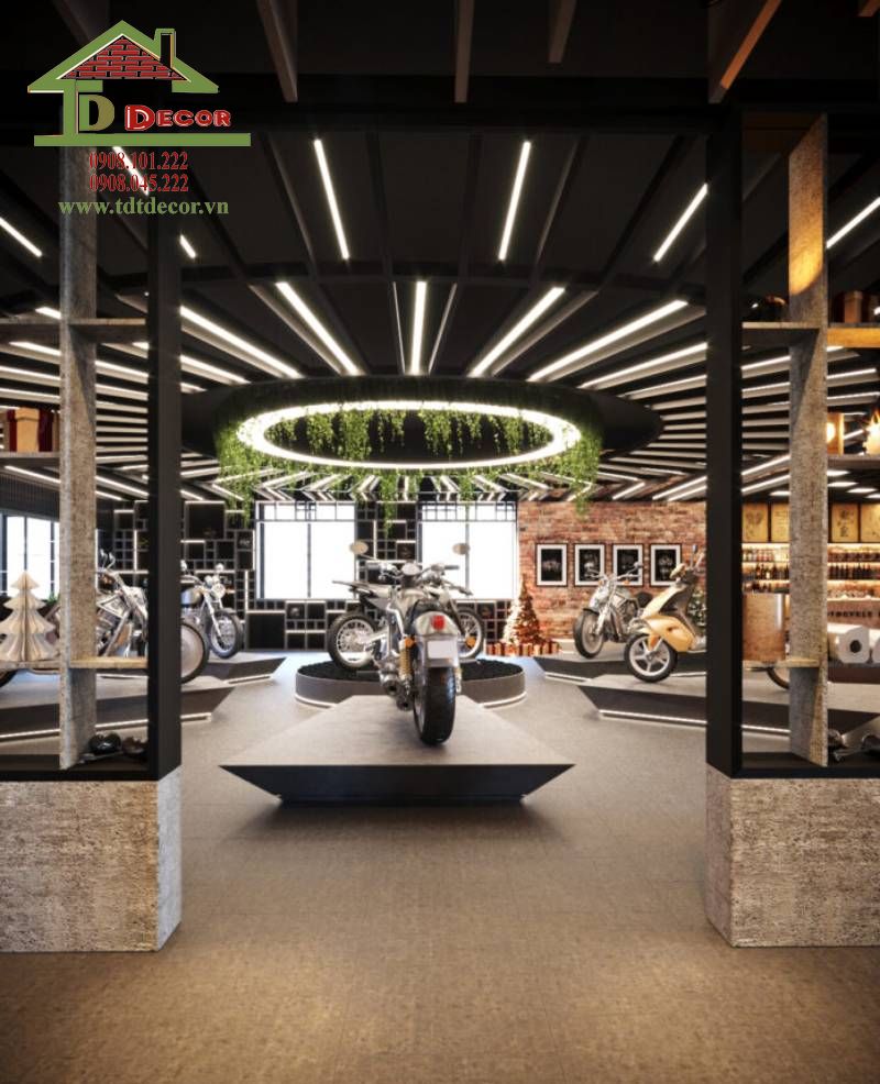 thiết kế showroom xe máy 