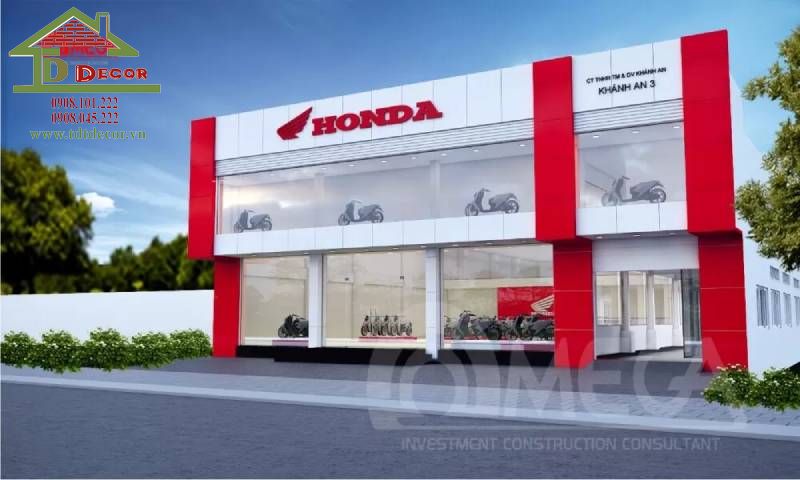 thiết kế showroom xe máy 