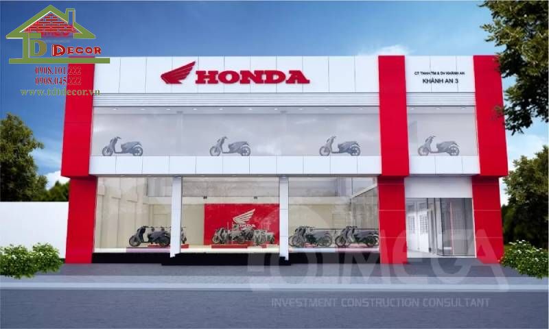 thiết kế showroom xe máy 