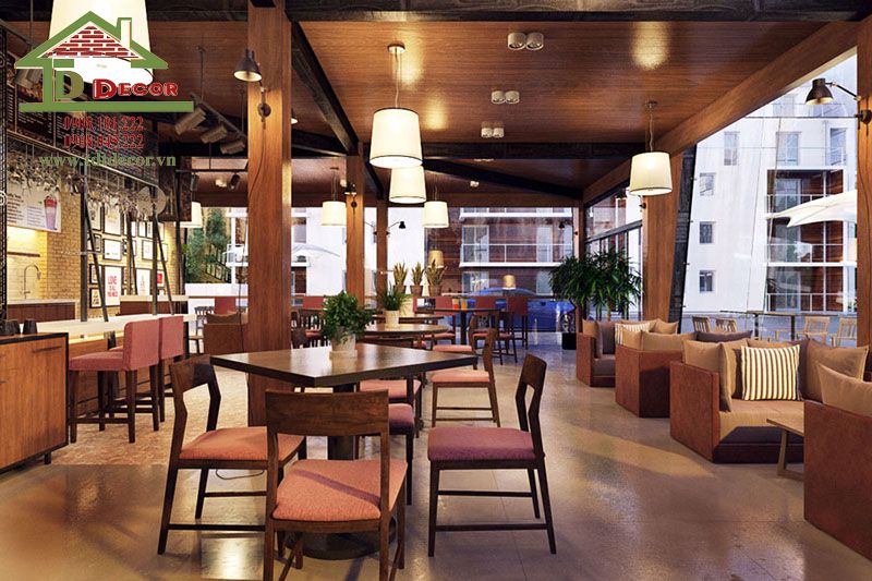 thiết kế quán cafe 2 mặt tiền