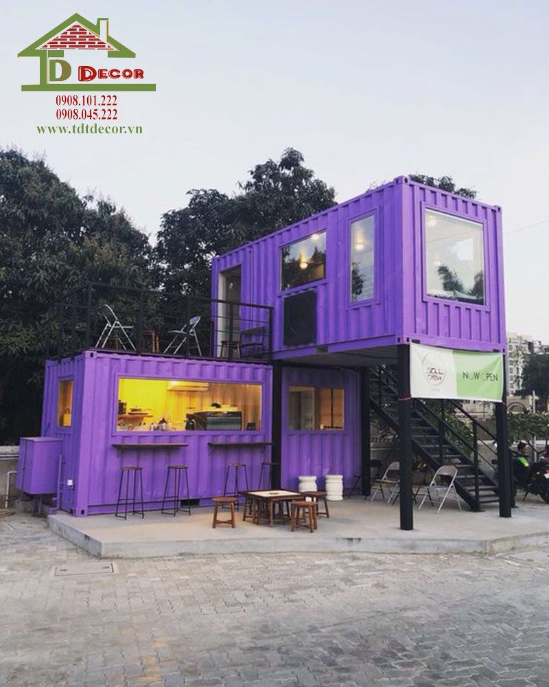 Thiết kế quán cafe 2 mặt tiền