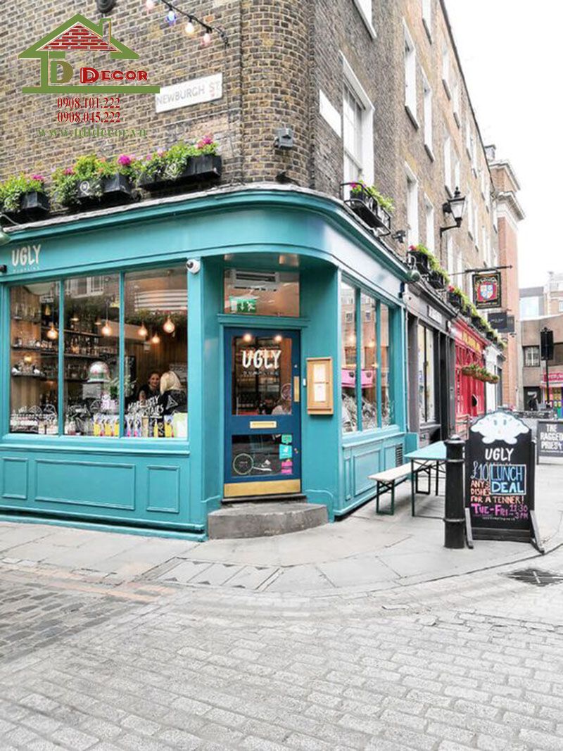 Thiết kế quán cafe 2 mặt tiền