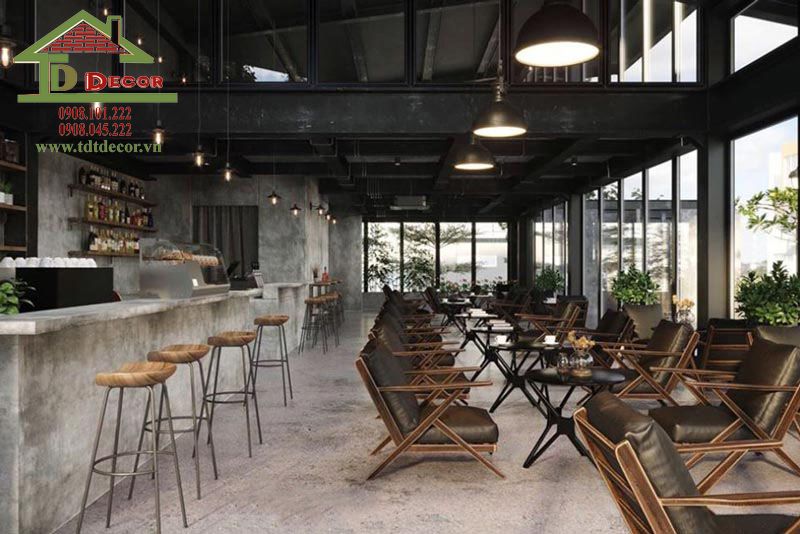 Thiết kế quán cafe 2 mặt tiền