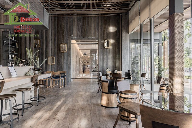 Thiết kế quán cafe 2 mặt tiền