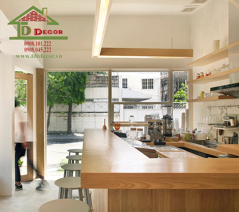 Thiết kế quán cafe 2 mặt tiền