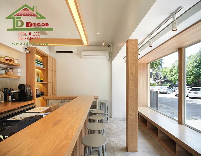 Thiết kế quán cafe 2 mặt tiền