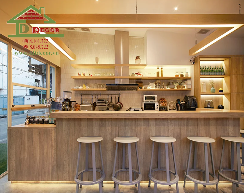Thiết kế quán cafe 2 mặt tiền