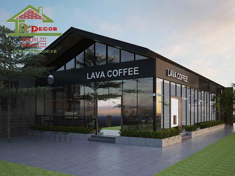 Thiết kế quán cafe 2 mặt tiền