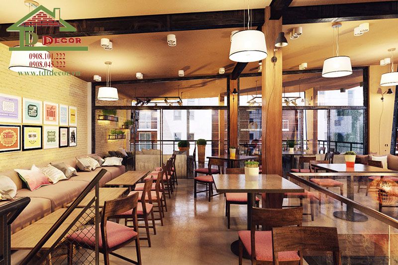 Thiết kế quán cafe 2 mặt tiền