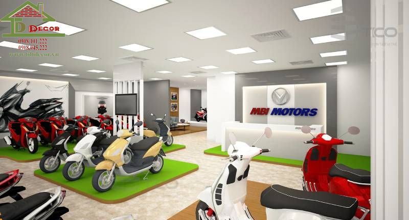 thiết kế showroom xe máy 