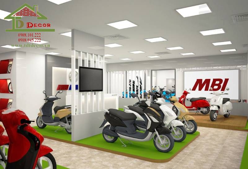 thiết kế showroom xe máy 