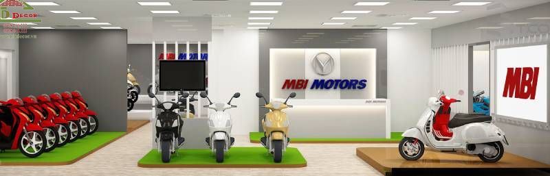 thiết kế showroom xe máy 
