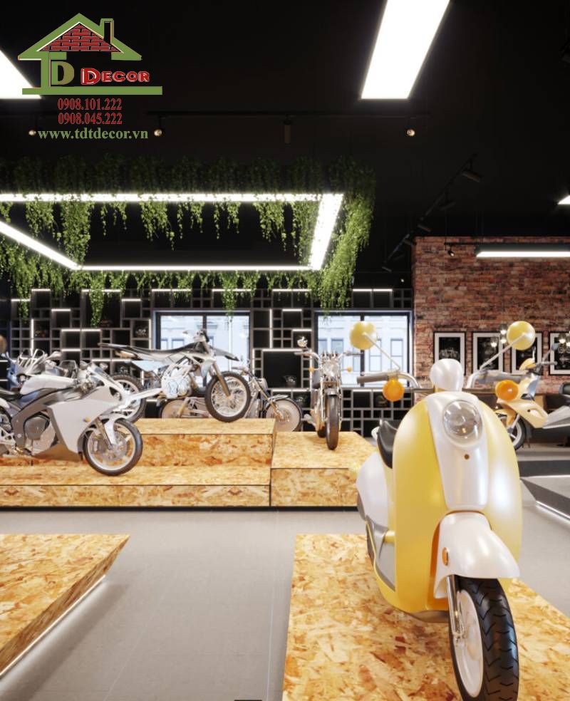 thiết kế showroom xe máy