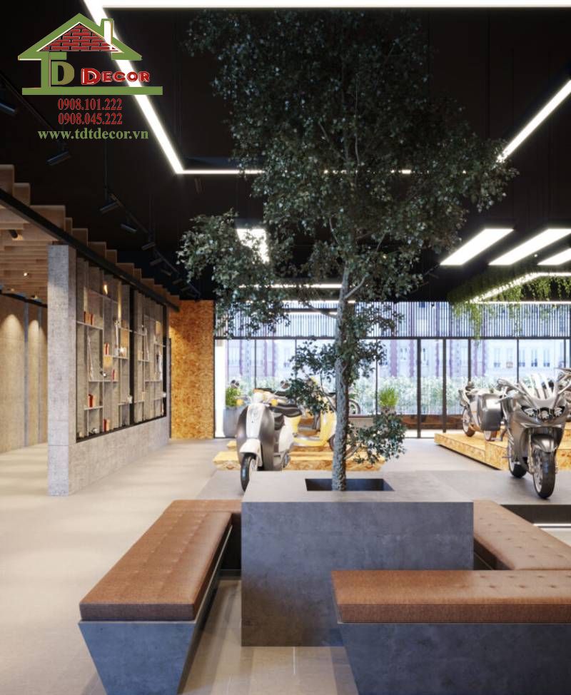thiết kế showroom xe máy