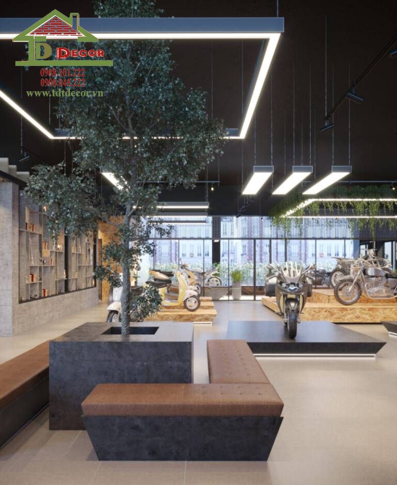 thiết kế showroom xe máy