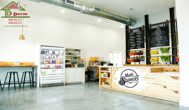 thiết kế quán sinh tố