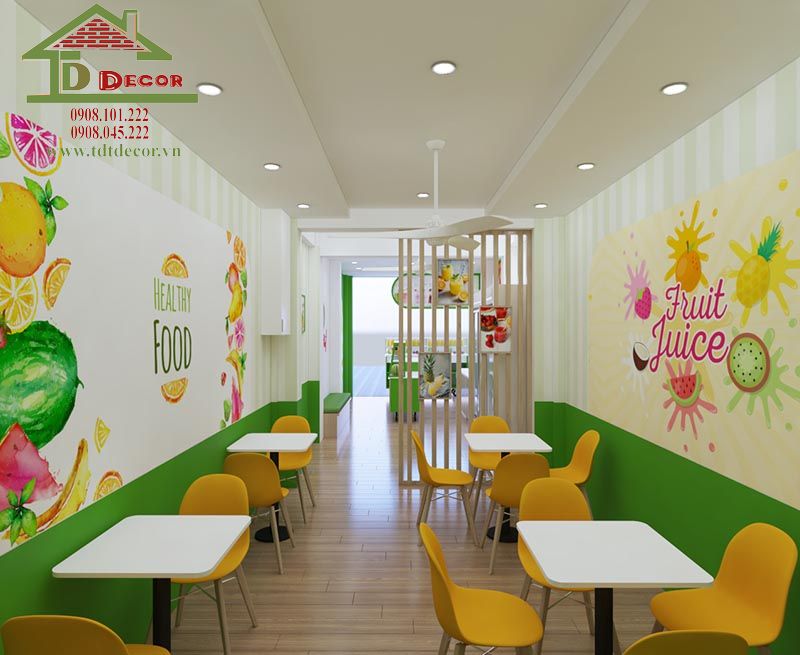 thiết kế quán sinh tố