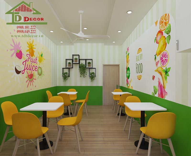 thiết kế quán sinh tố