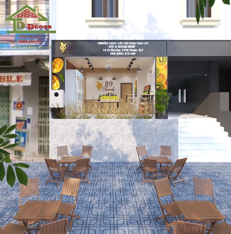 Thiết kế shop trái cây 