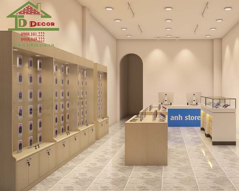 tủ trưng bày điện thoại