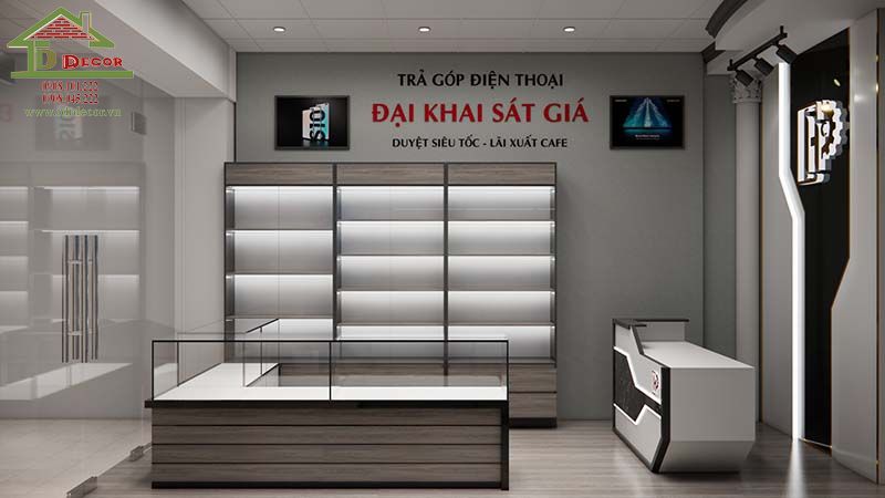 tủ trưng bày điện thoại