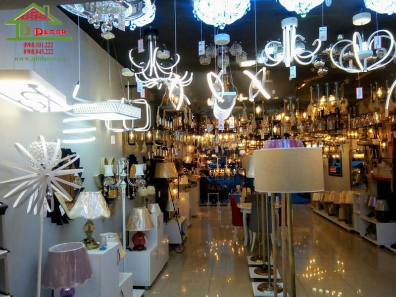 Thiết kế cửa hàng đèn trang trí