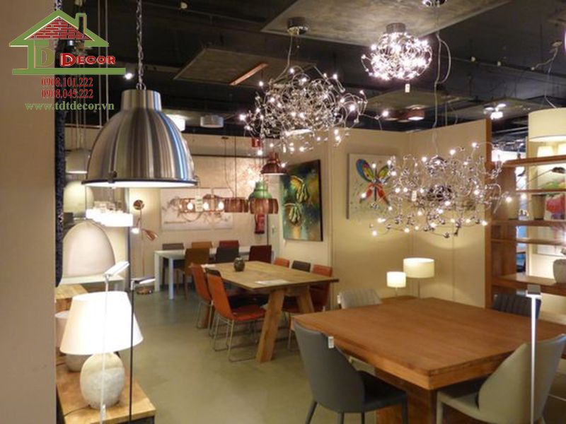 thiết kế cửa hàng đèn trang trí