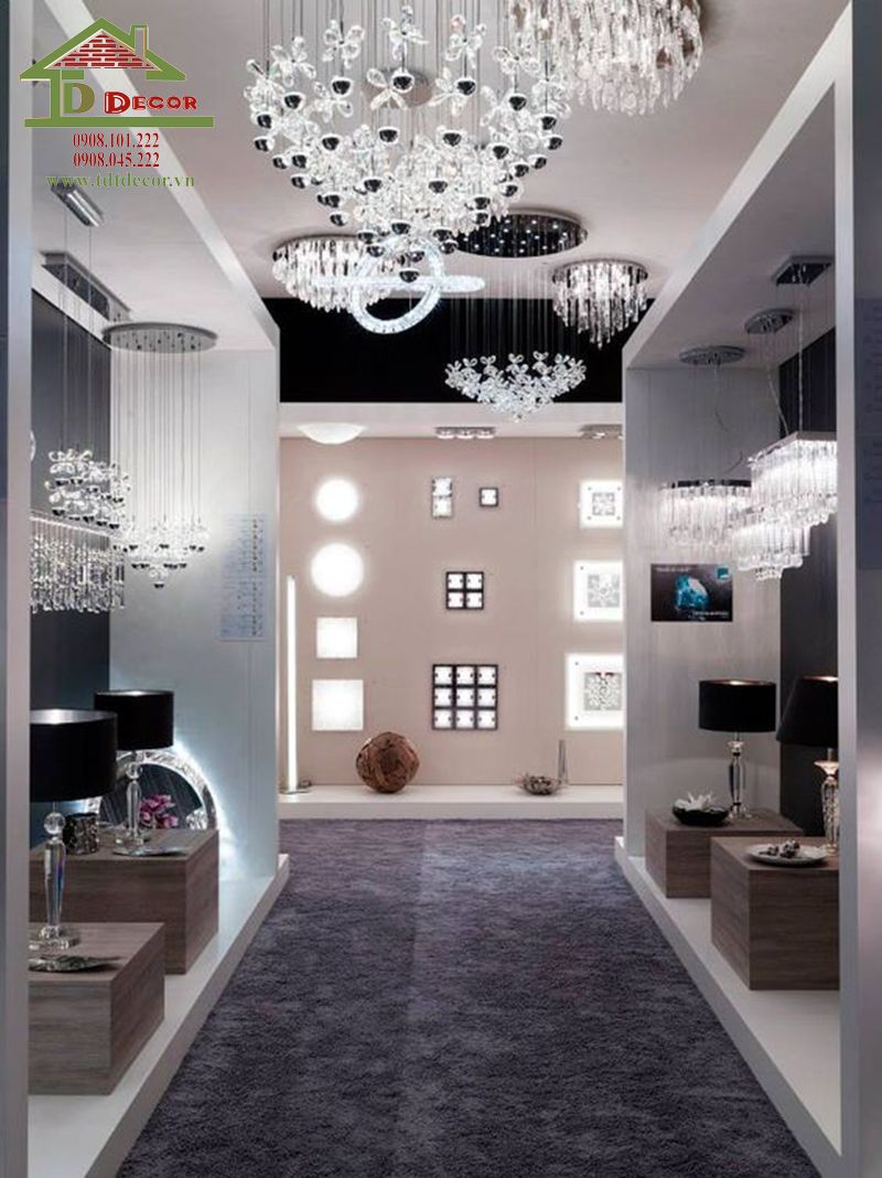 thiết kế cửa hàng đèn trang trí