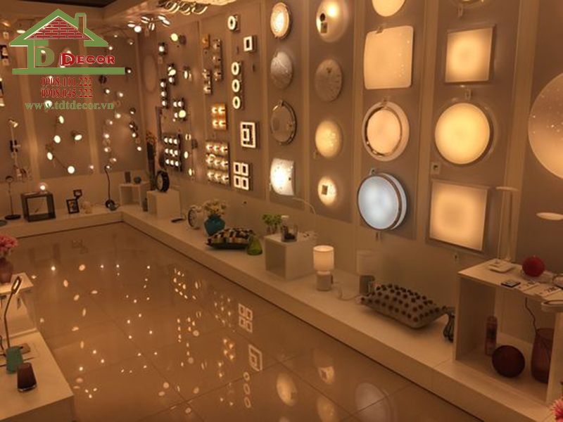 thiết kế cửa hàng đèn trang trí