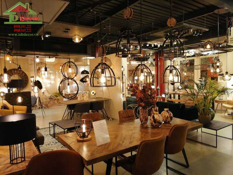 Thiết kế cửa hàng đèn trang trí