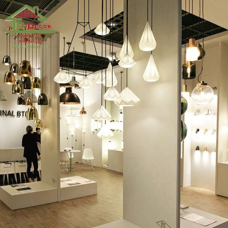 thiết kế cửa hàng đèn trang trí