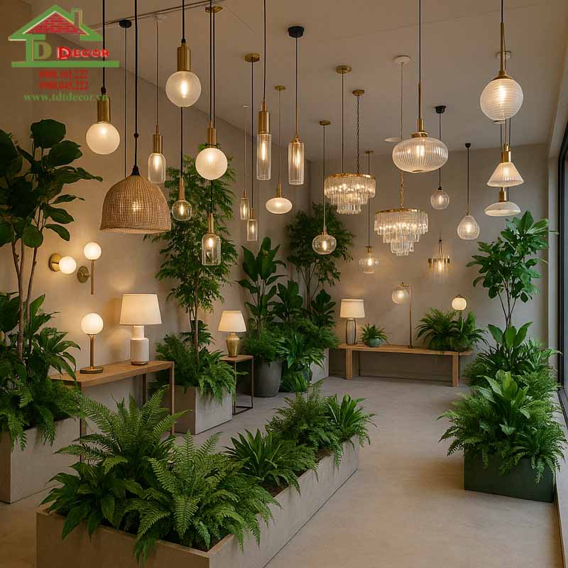 Thiết kế cửa hàng đèn trang trí