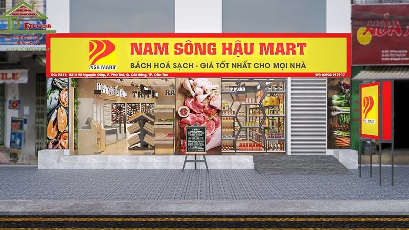 Thiết kế siêu thị Nam Sông Hậu Mart tại Cần Thơ