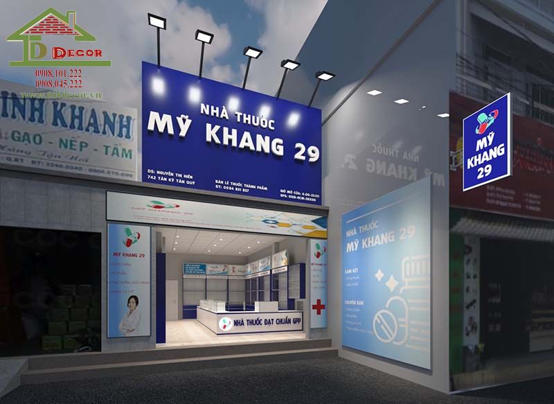 Thiết kế nhà thuốc Mỹ Khang 29 quận Bình Tân
