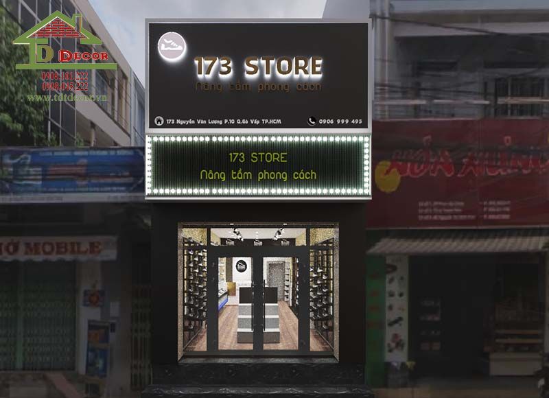 Thiết kế shop giày 173 Store tại Gò Vấp