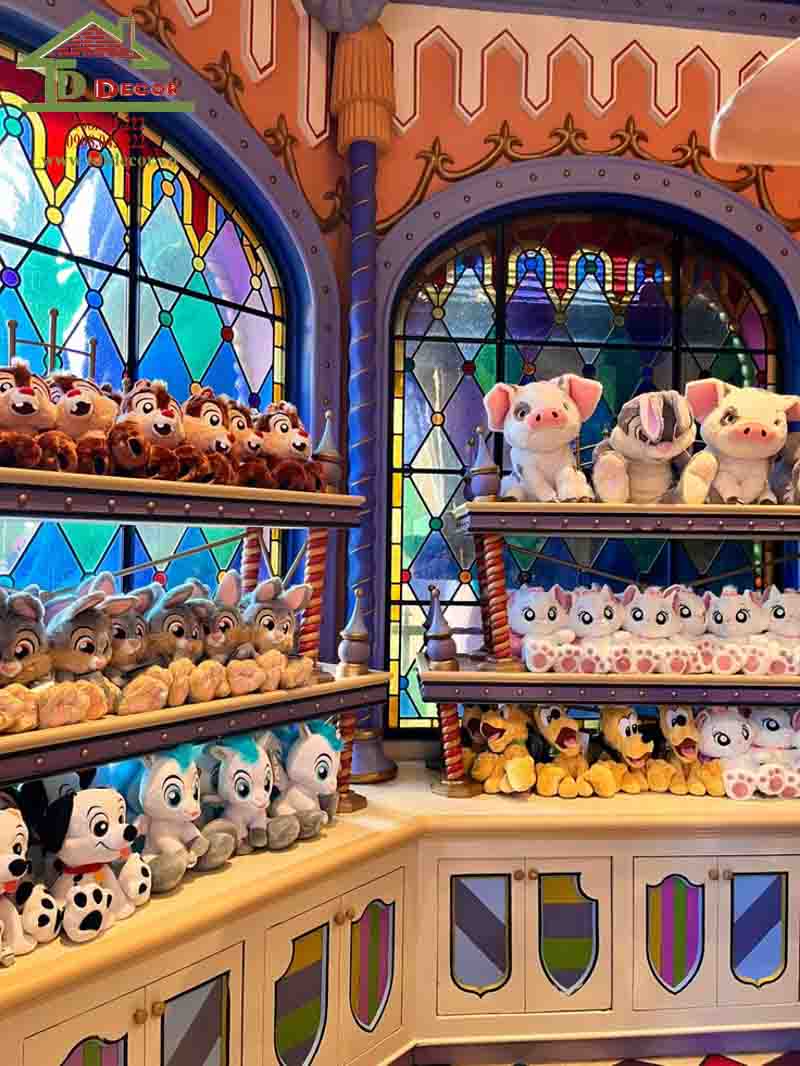 thiết kế cửa hàng gấu bông