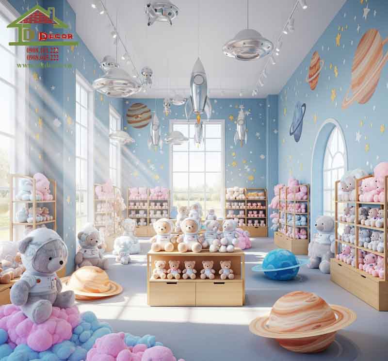 thiết kế cửa hàng gấu bông